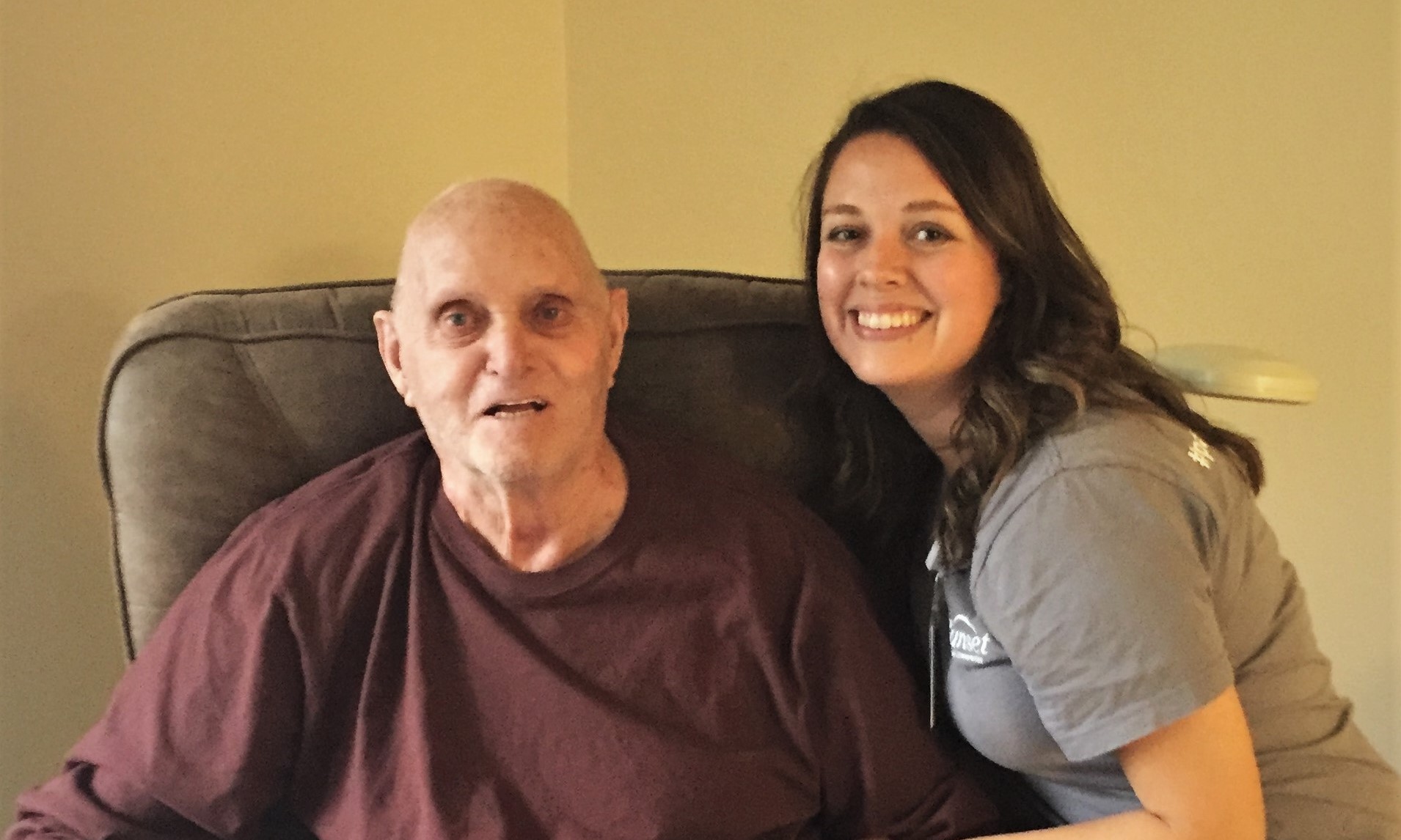 Abby with Rose Garden resident Ken