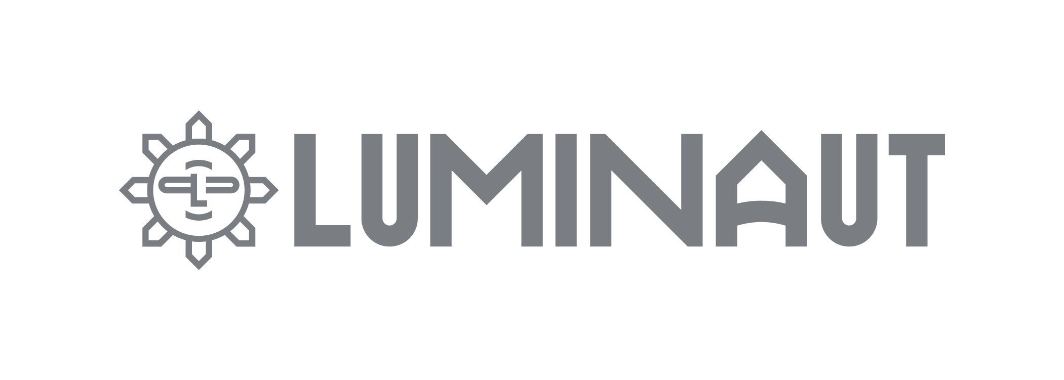 Luminaut Small Sun Logotype Horizontal PMS Cool Gray 11 U-01
